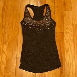 NELLA Fatasia Sequined Racerback Tank Top Size M